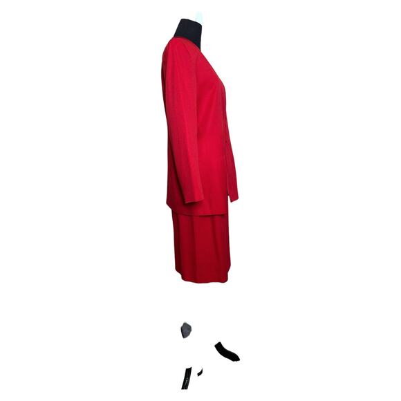 J.P. Fall red skirt and jacket suit set size 6 - Picture 15 of 16